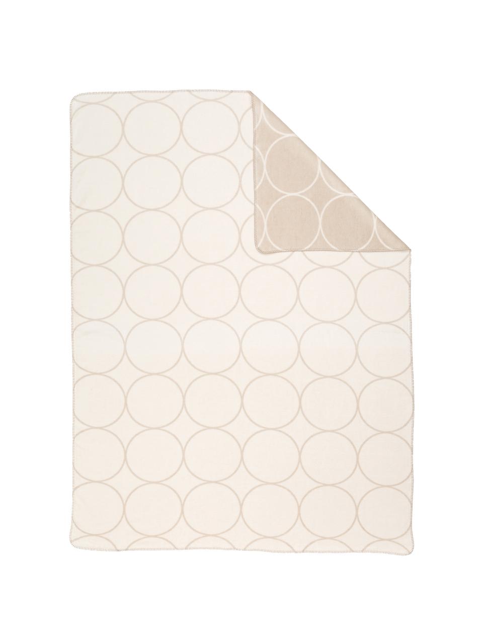 Plaid doux beige Bamboo Circles, Tons beiges