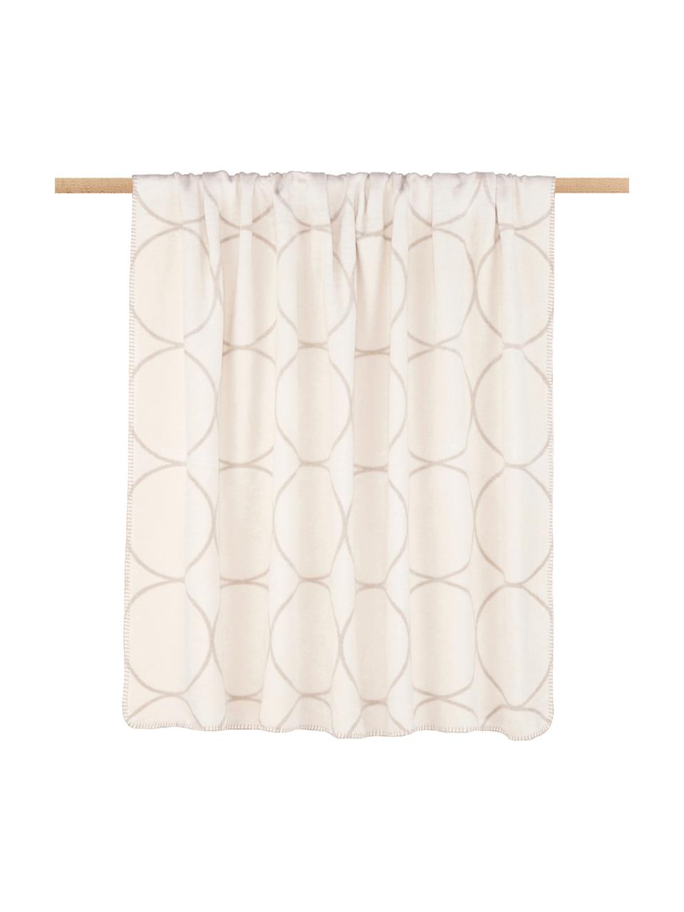 Plaid doux beige Bamboo Circles, Tons beiges