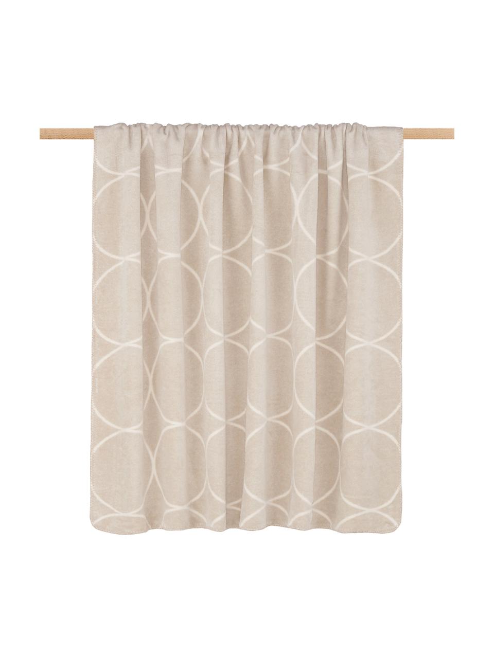 Plaid doux beige Bamboo Circles, Tons beiges