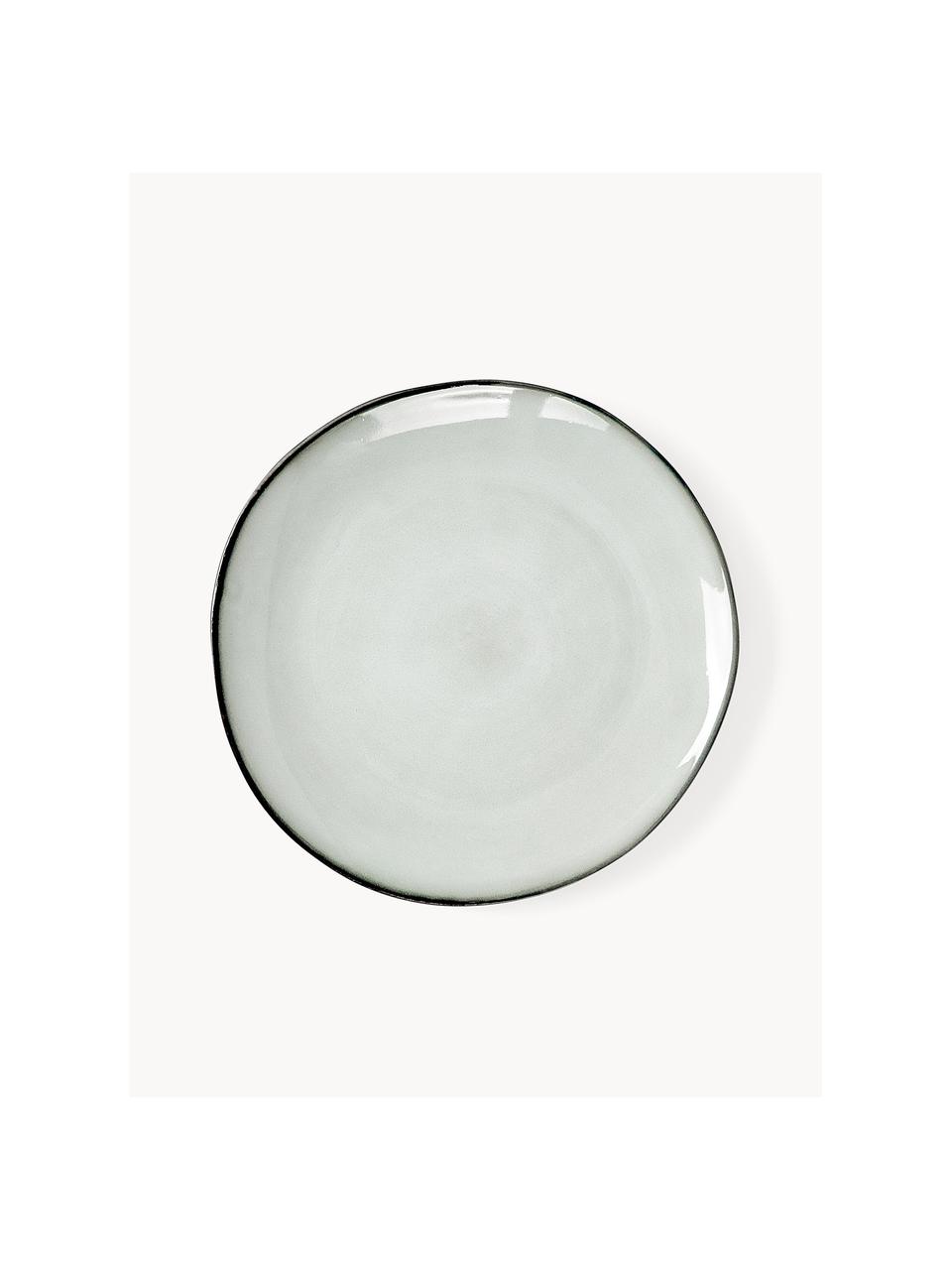 Platos postre artesanales de gres Thalia, 2 uds., Gres, Claro gris azulado, Ø 22 cm