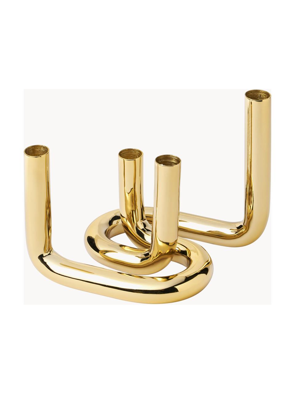 Set 2 candelabri Mars, Metallo, Dorato lucido, Set in varie misure