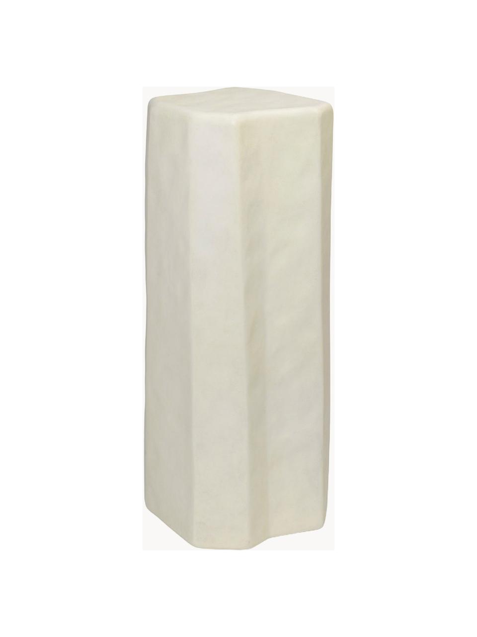 Colonna decorativa in cemento Staffa, Cemento rinforzato con fibra di vetro, Bianco latte opaco, Larg. 31 x Alt. 80 cm