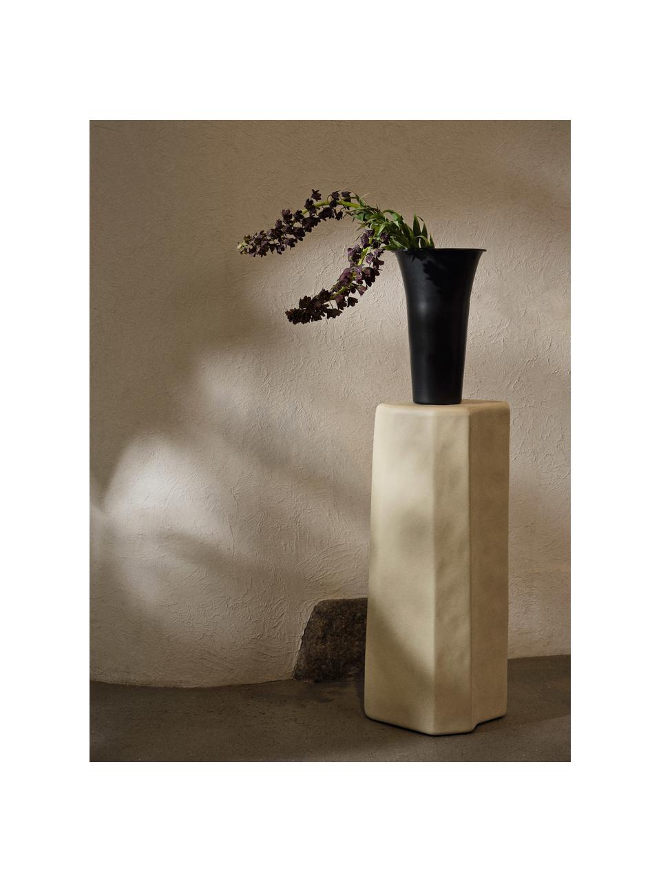 Beton-Dekosäule Staffa, Beton, glasfaserverstärkt, Off White, matt, B 31 x H 80 cm