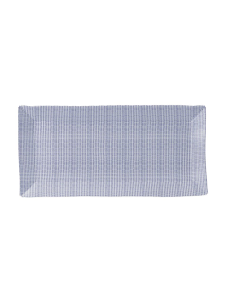 Porseleinen serveerplateau Pacific met patroon, Porselein, Wit, blauw, 18 x 39 cm