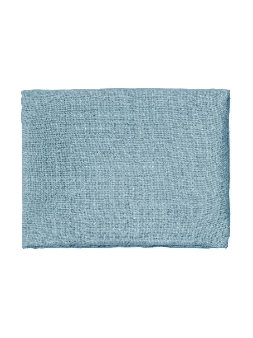 Mousseline Plaid Sensitive van biokatoen, 100% biokatoen, Blauw, B 100 x L 100 cm