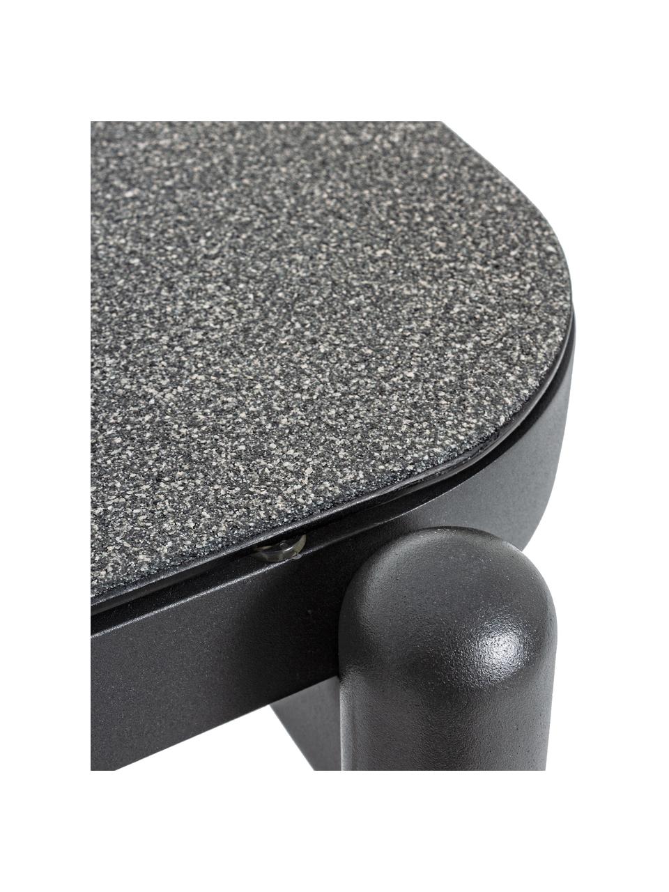Zahradní konferenční stolek se skleněnou deskou Florencia, Černá, tmavě šedá, Š 120 cm, V 36 cm