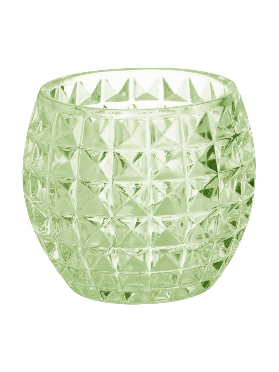 Komplet świeczników na tealighty Aliza, 3 elem., Szkło, Odcienie zielonego, transparentny, Ø 10 x W 9 cm