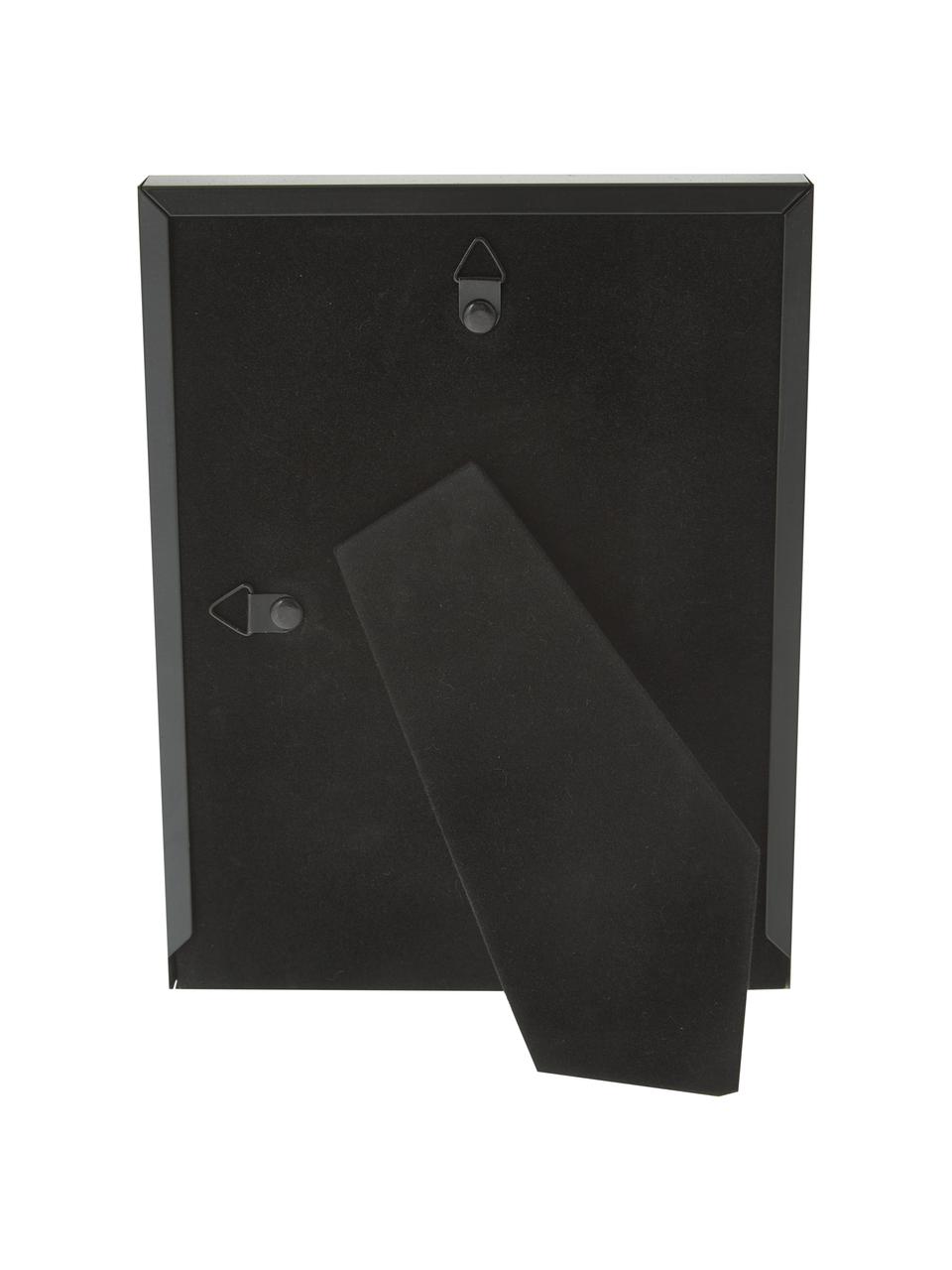 Bilderrahmen Wide, Rahmen: Metall, beschichtet, Rückseite: Mitteldichte Holzfaserpla, Schwarz, 10 x 15 cm
