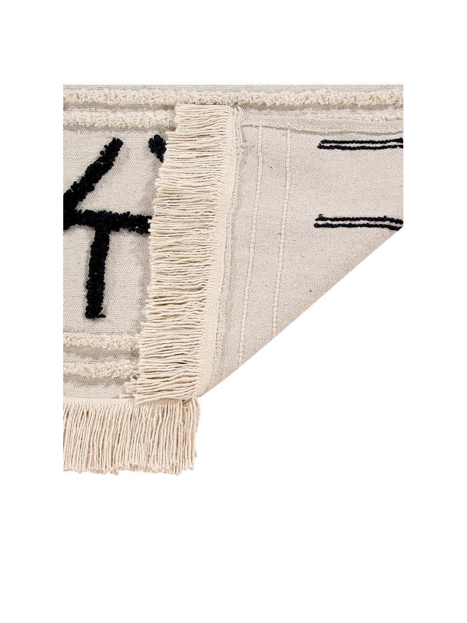 Alfombra Berber, Parte superior: 60% algodón, 40% algodón , Reverso: algodón reciclado, Beige, negro, An 170 x L 240 cm (Tamaño M)
