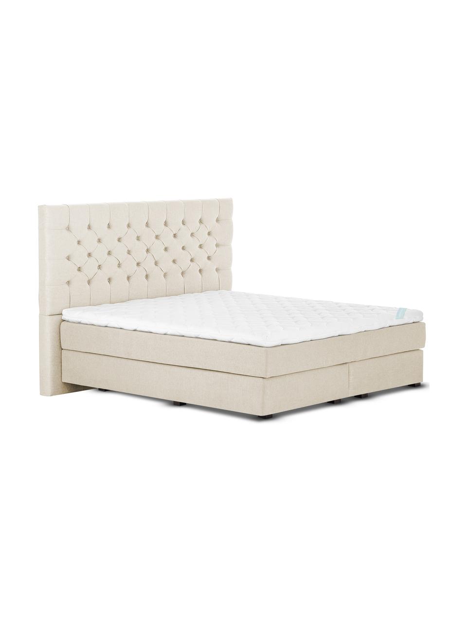 Cama matrimonial Premium Pheobe, Patas: madera de haya maciza pin, Beige, 180 x 200 cm