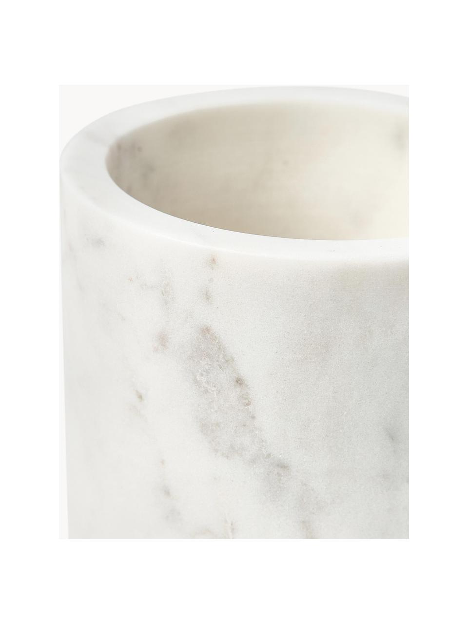 Boîte de rangement en marbre Simba, Marbre, Blanc, marbré, Ø 12 x haut. 14 cm
