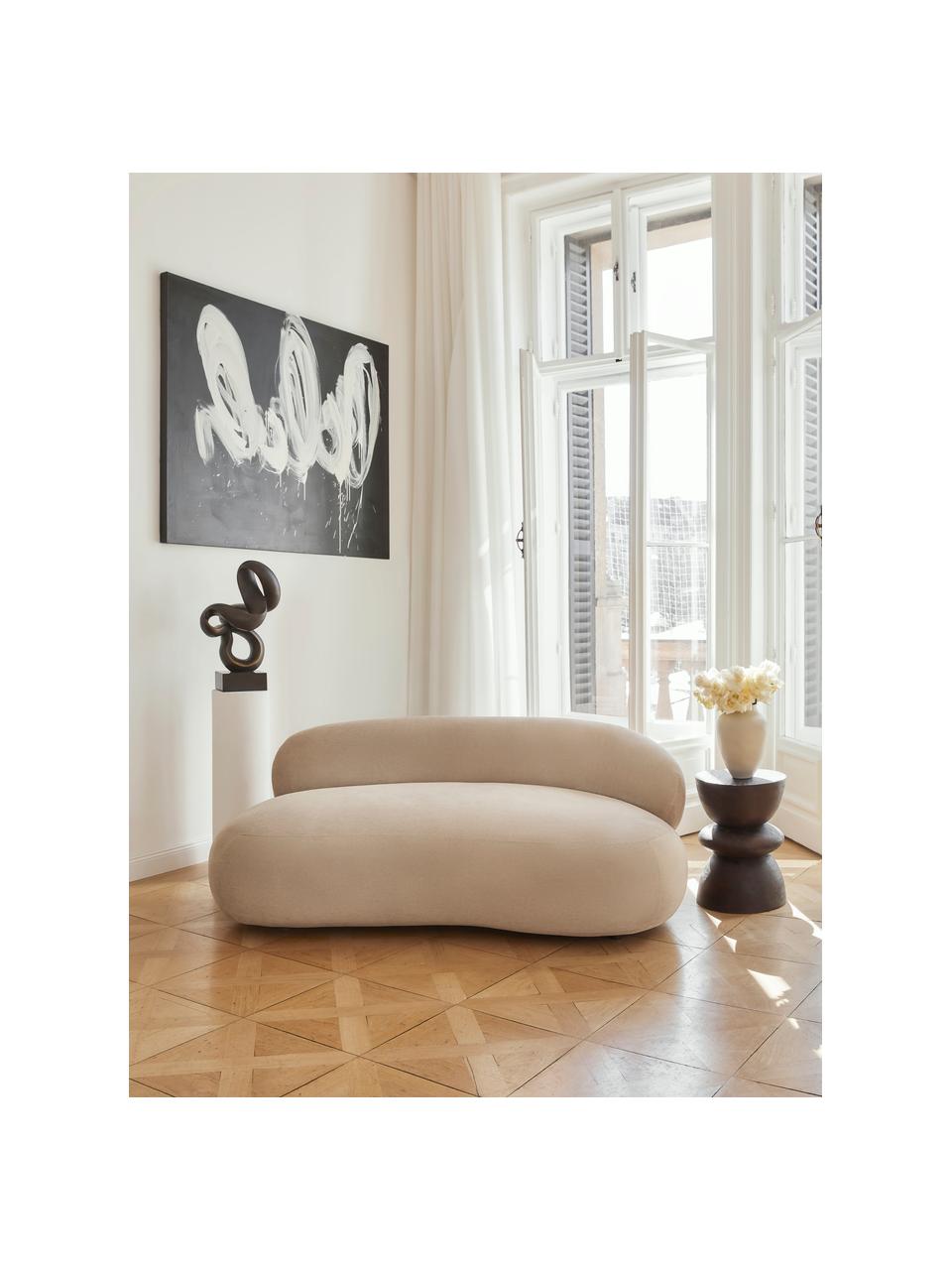 Sofa Alba (2-Sitzer), Bezug: 97% Polyester, 3% Nylon D, Gestell: Massives Fichtenholz, Bir, Füße: Kunststoff Dieses Produkt, Webstoff Beige, B 185 x T 114 cm, Rückenlehne links