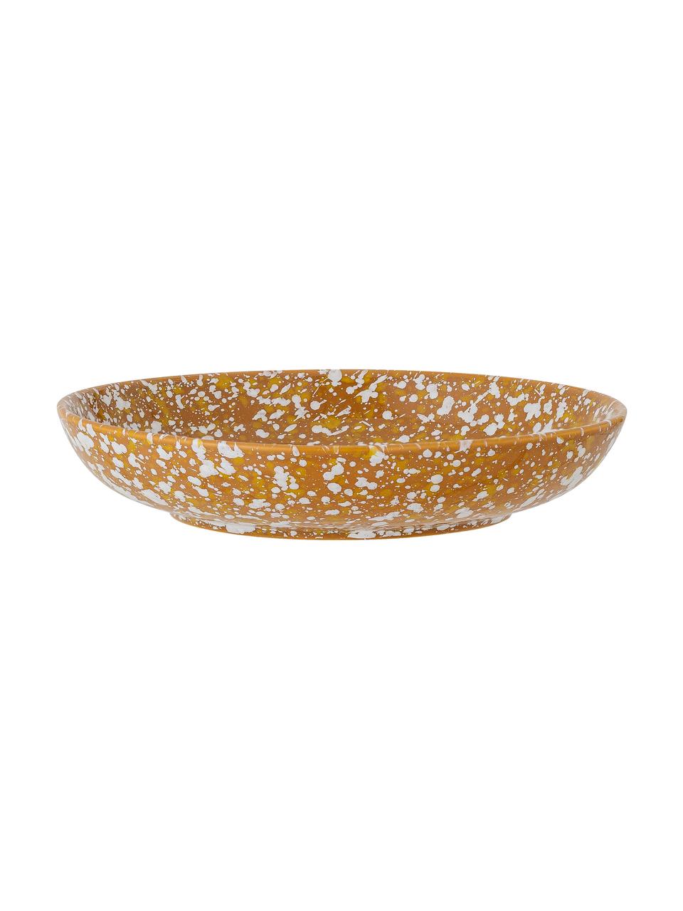 Hluboký talíř s ručně provedenou glazurou Carmel, 2 ks, Kamenina, Hnědá, béžová, Ø 21 cm