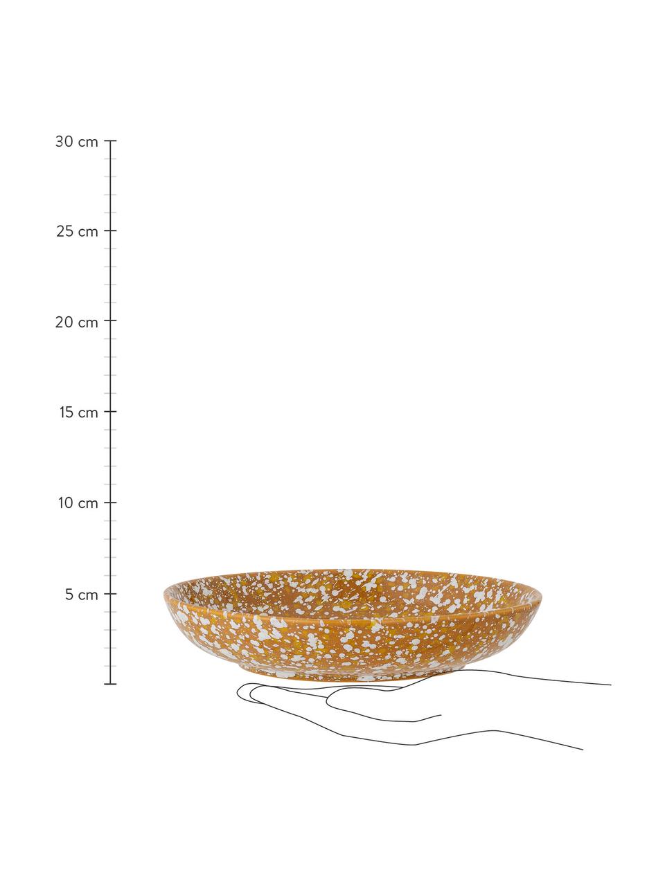 Hluboký talíř s ručně provedenou glazurou Carmel, 2 ks, Kamenina, Hnědá, béžová, Ø 21 cm