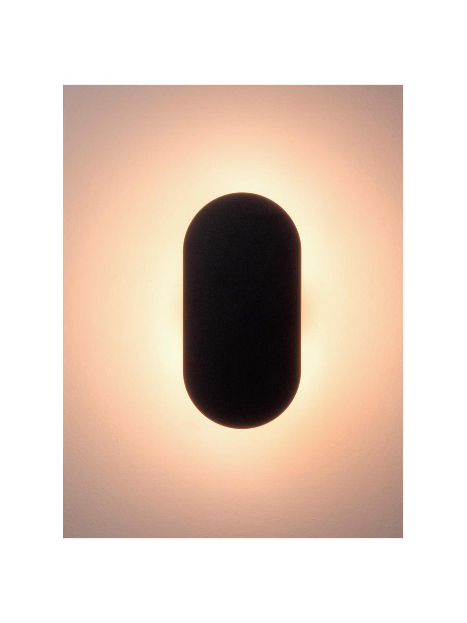 Stmievateľné exteriérové nástenné LED svietidlo Mini, Potiahnutý kov, Čierna, Š 10 x V 20 cm
