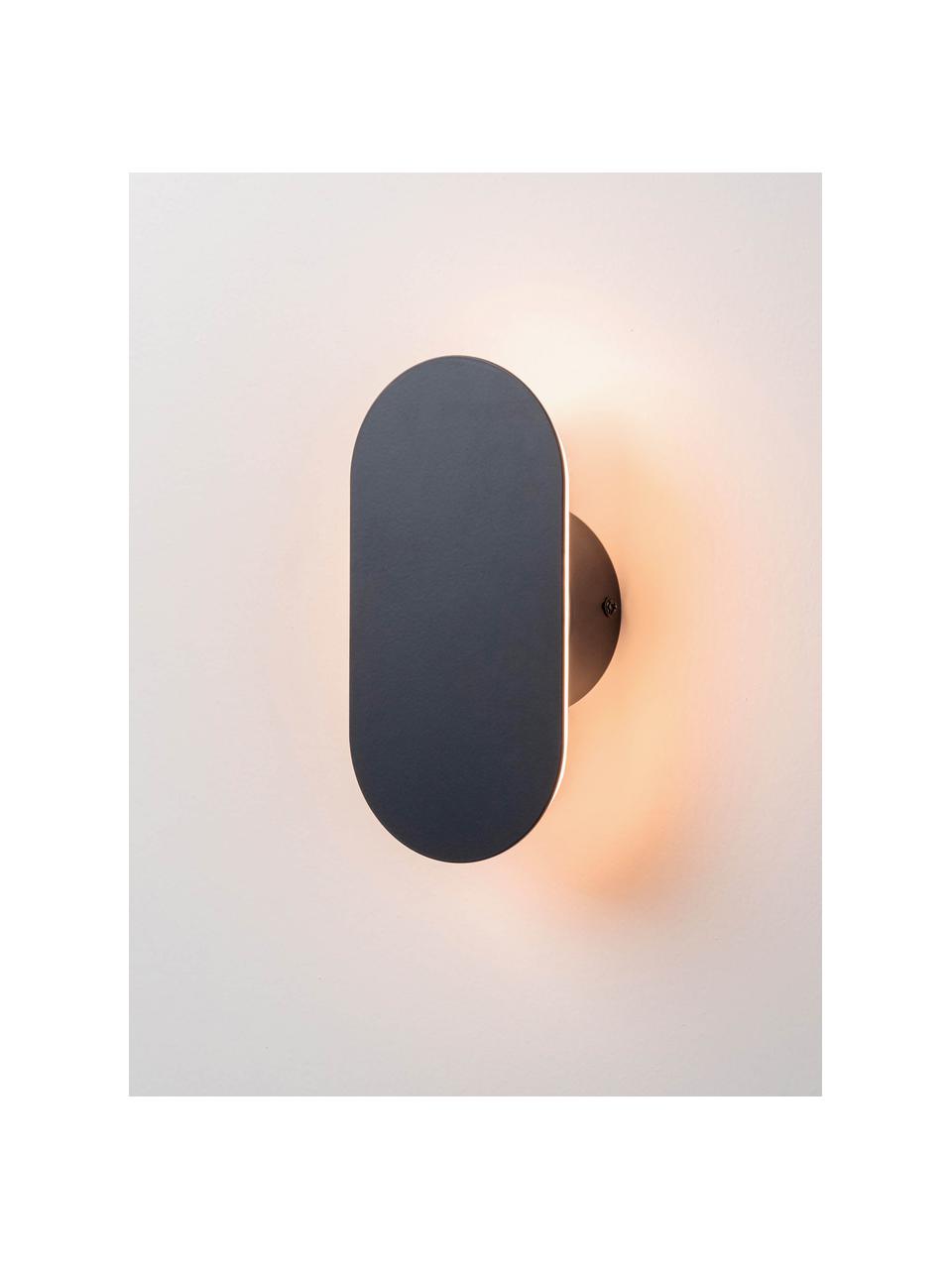 Stmievateľné exteriérové nástenné LED svietidlo Mini, Potiahnutý kov, Čierna, Š 10 x V 20 cm