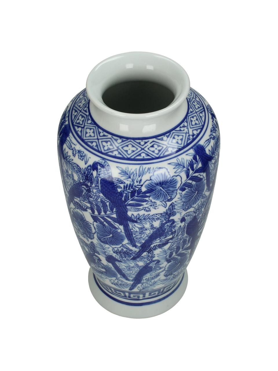 Grand vase en porcelaine Tourmaline, Porcelaine, Bleu, blanc, Ø 60 cm