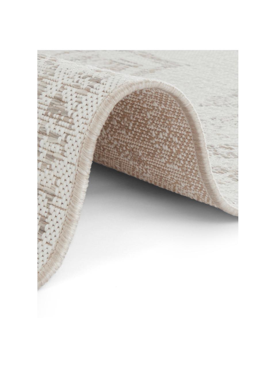 Tapis vintage intérieur-extérieur Tilos, Polypropylène, Tons beiges, larg. 200 x long. 290 cm (taille L)
