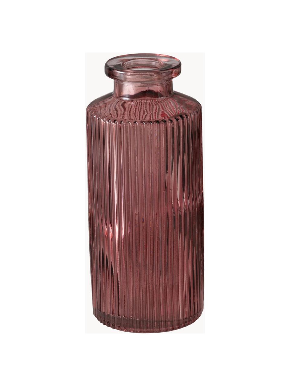 Set 4 vasi in vetro Panja, Vetro, Tonalità rosa, Ø 6 x Alt. 14 cm
