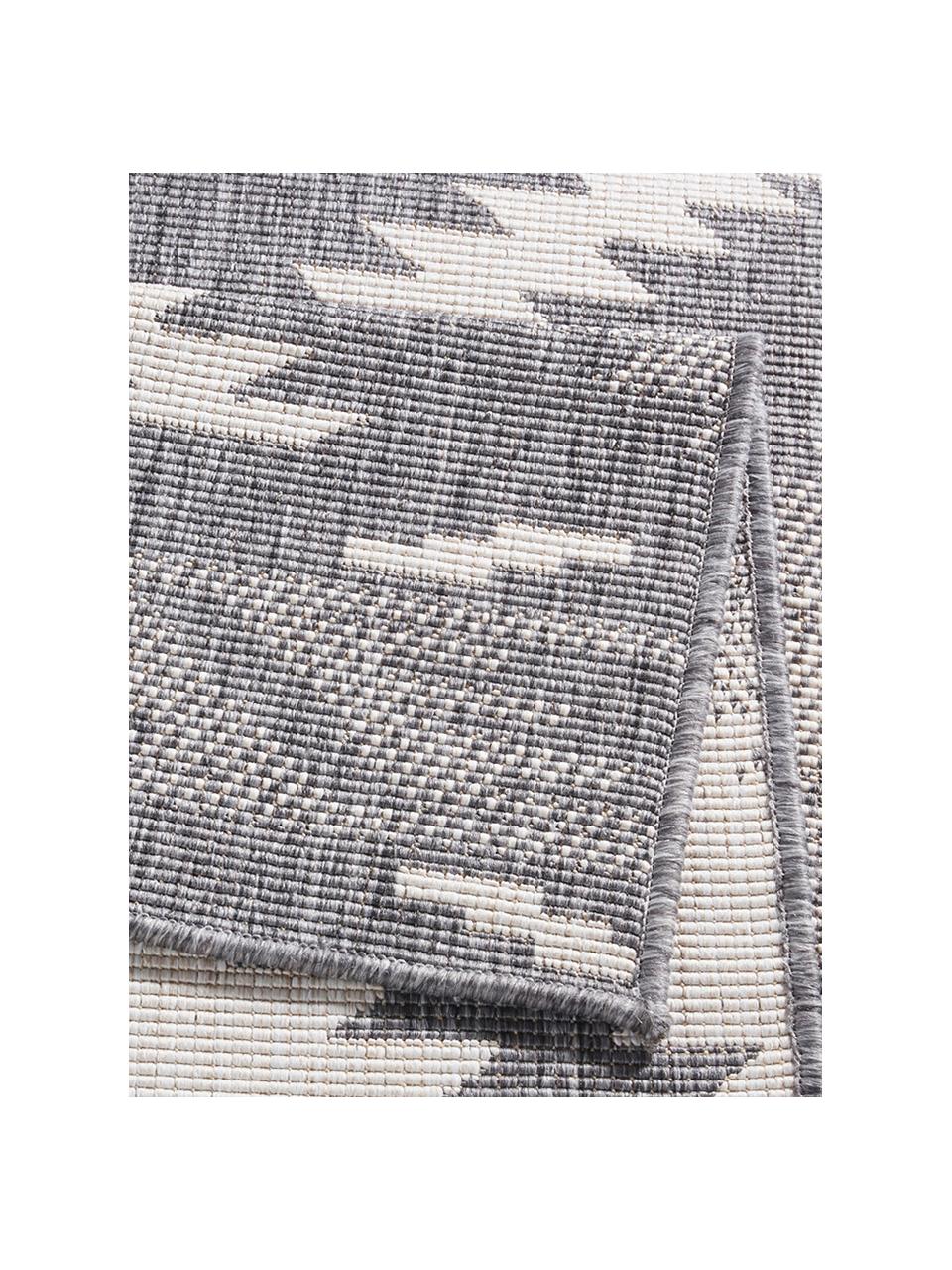 Alfombra reversible de interior/exterior Malibu, Gris, crema, An 80 x L 150 cm (Tamaño XS)