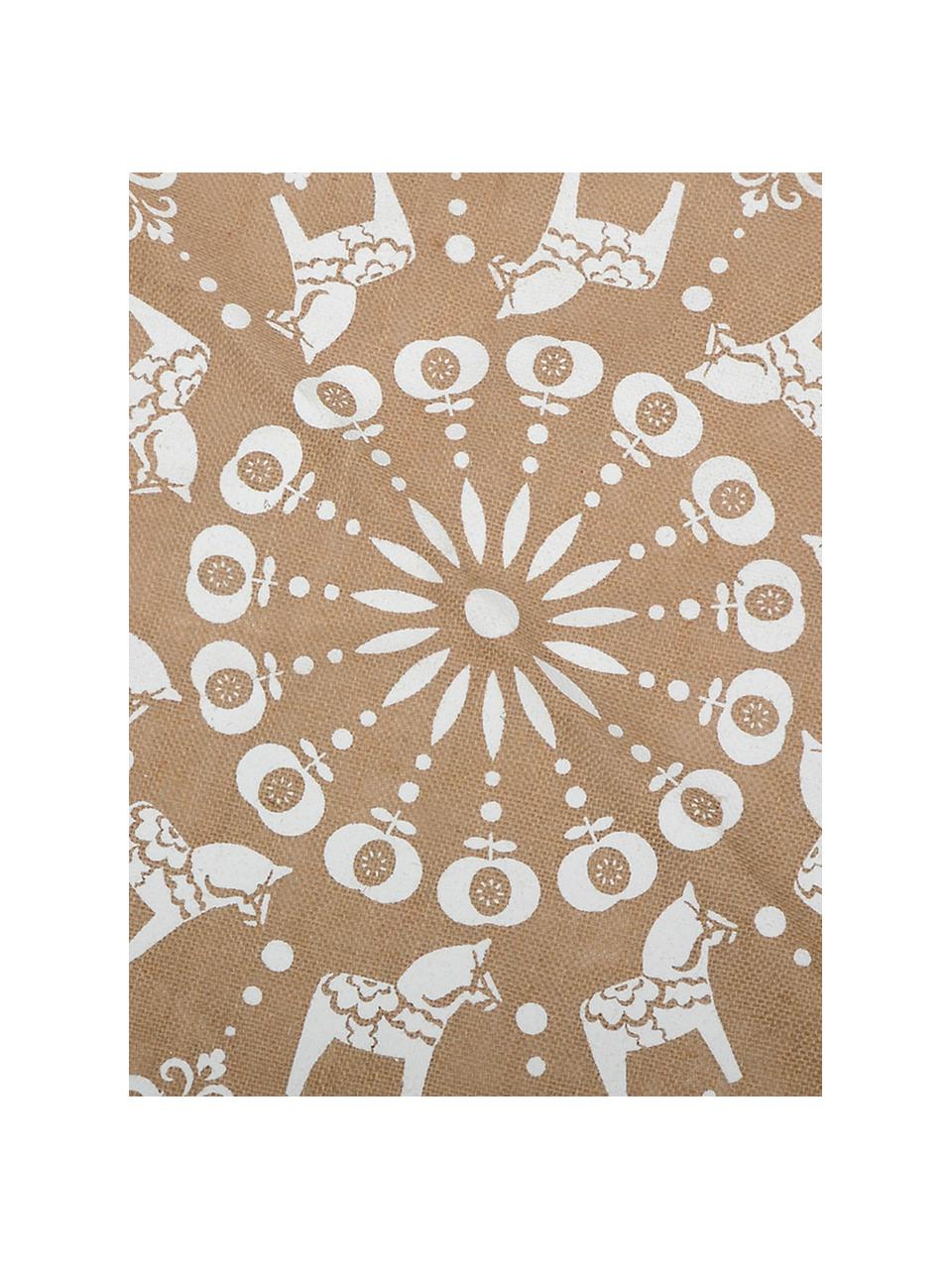 Tapis protection sapin de Noël Lily, Jute, blanc