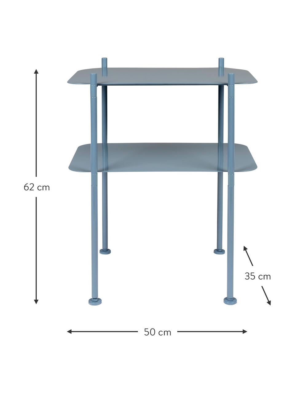 Console in metallo River, Metallo rivestito, Blu, Larg. 50 x Alt. 62 cm