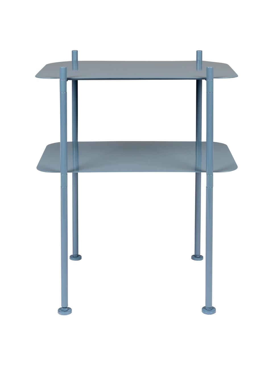 Metalen sidetable River, Gecoat metaal, Blauw, B 50 x H 62 cm