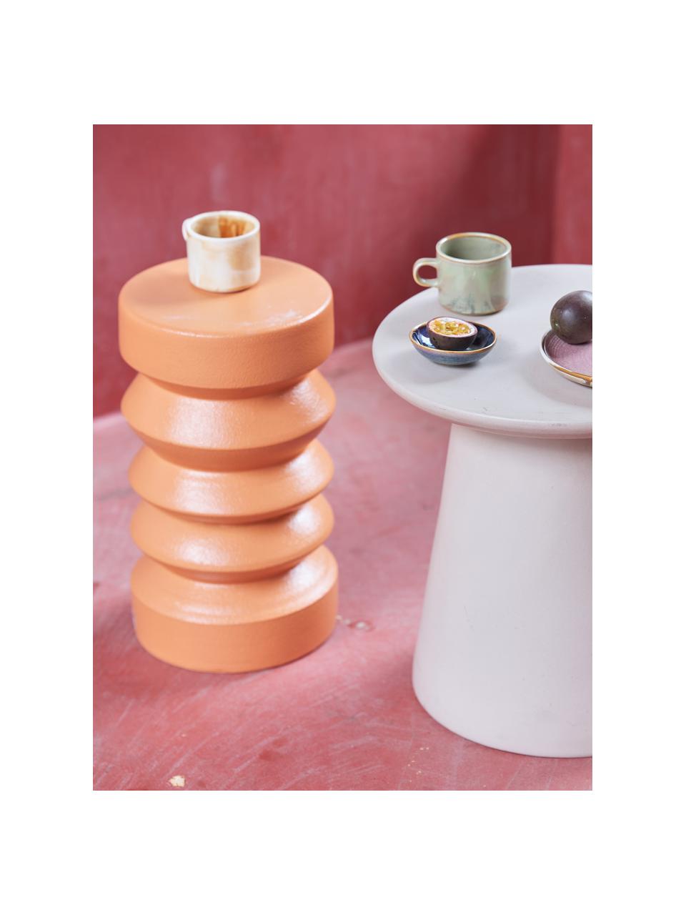 Porzellan-Tassen Chef mit Untertellern, 4 Stück, Porzellan, Beigetöne, Ø 8 x H 7 cm, 220 ml