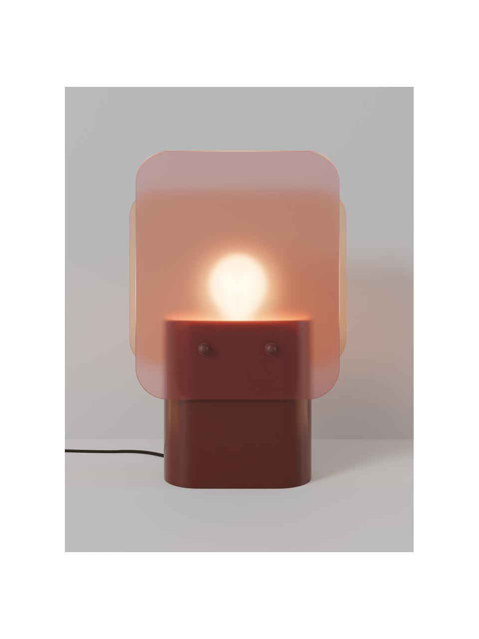 Malá stolová lampa Aluna, Hrdzavočervená, Š 24 x V 30 cm
