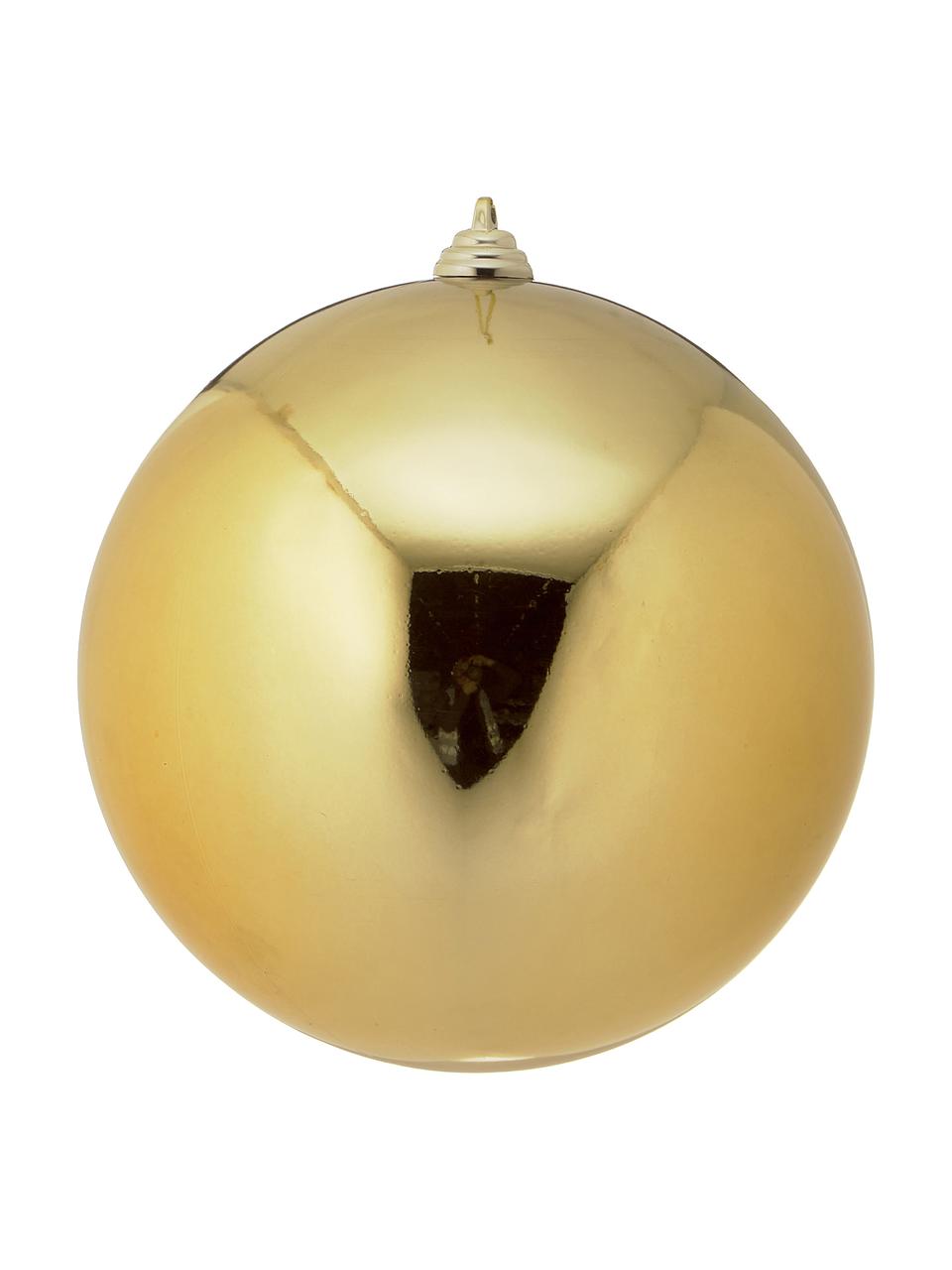 Bruchfeste Weihnachtskugel Stix Ø 20 cm, bruchfester Kunststoff, Goldfarben, Ø 20 cm
