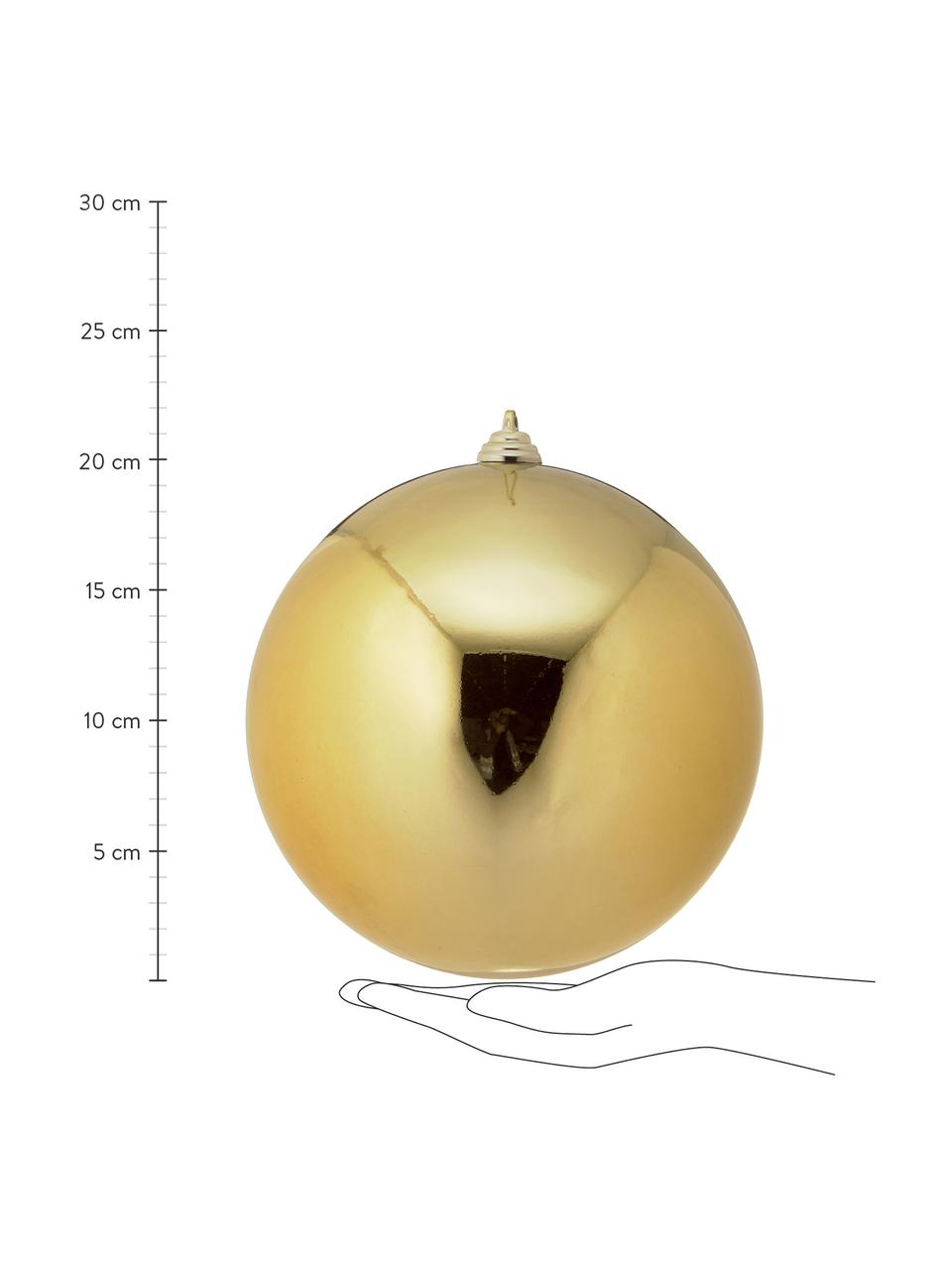 Bruchfeste Weihnachtskugel Stix Ø 20 cm, bruchfester Kunststoff, Goldfarben, Ø 20 cm