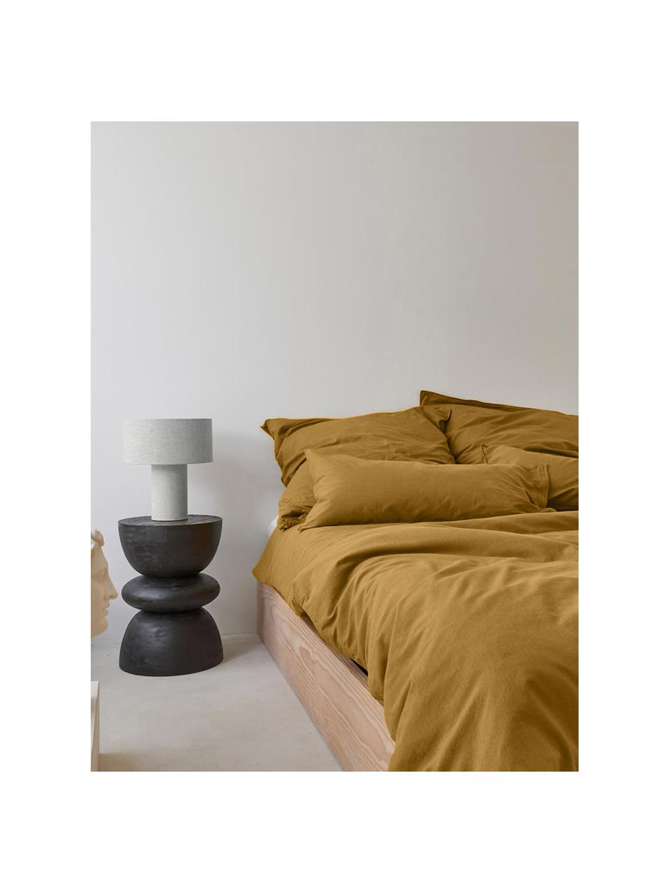 Poszewka na poduszkę z bawełny z efektem sprania Arlene, 2 szt., Żółty, S 40 x D 80 cm