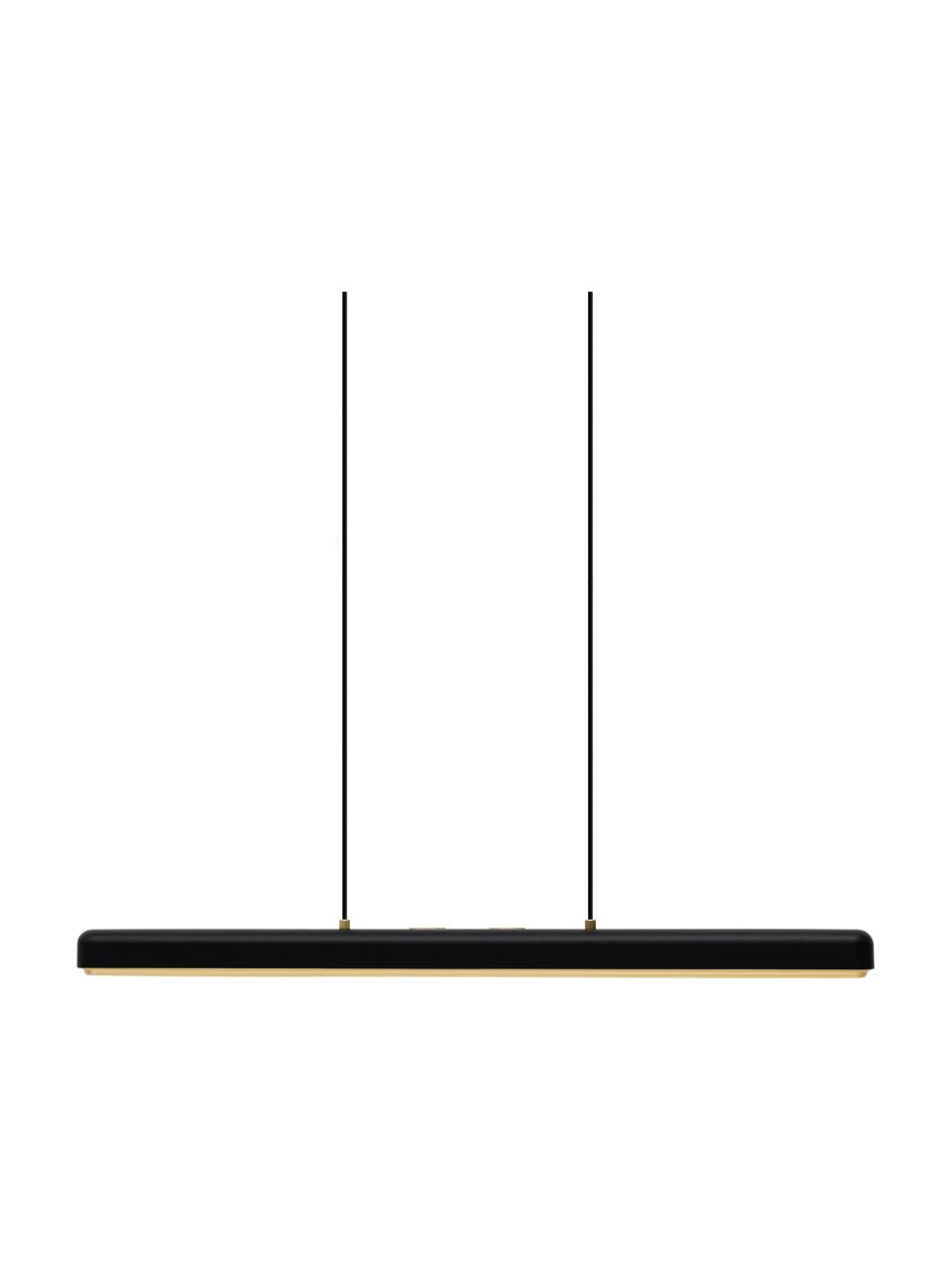 Dimbare LED hanglamp Hazel, Lampenkap: gecoat metaal, Zwart, B 100 x H 7 cm