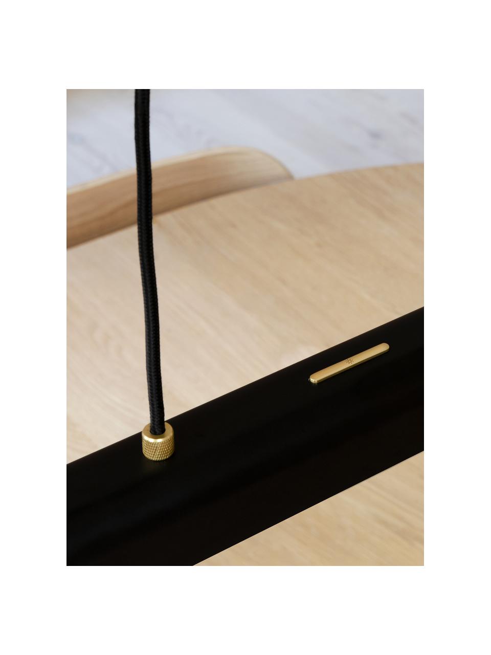Dimbare LED hanglamp Hazel, Lampenkap: gecoat metaal, Zwart, B 100 x H 7 cm