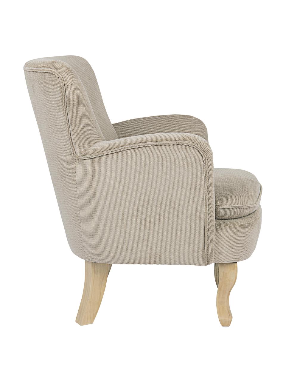 Manšestrové křeslo Chenille, Béžová, Š 72 cm, H 73 cm