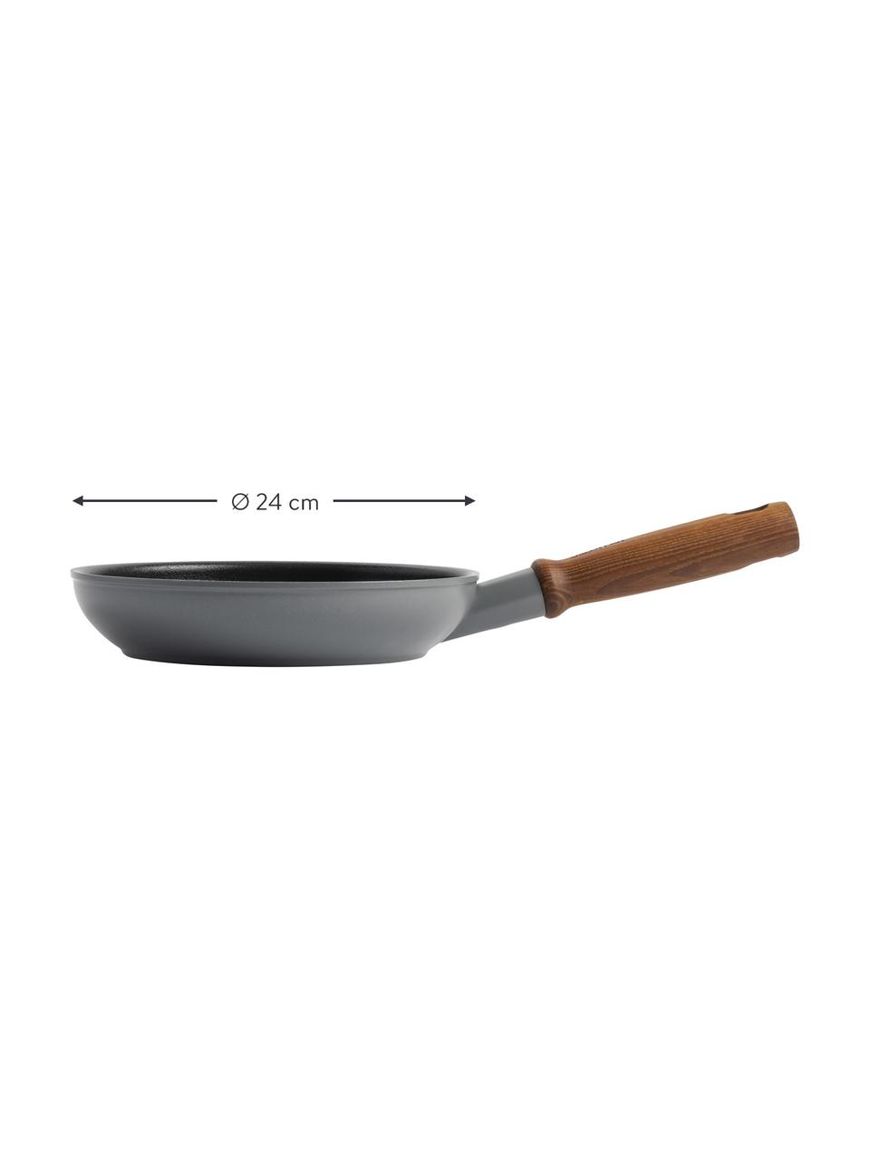 Poêles avec spatule Mayflower Pro, 3 élém., Gris foncé, bois de frêne, Lot de différentes tailles