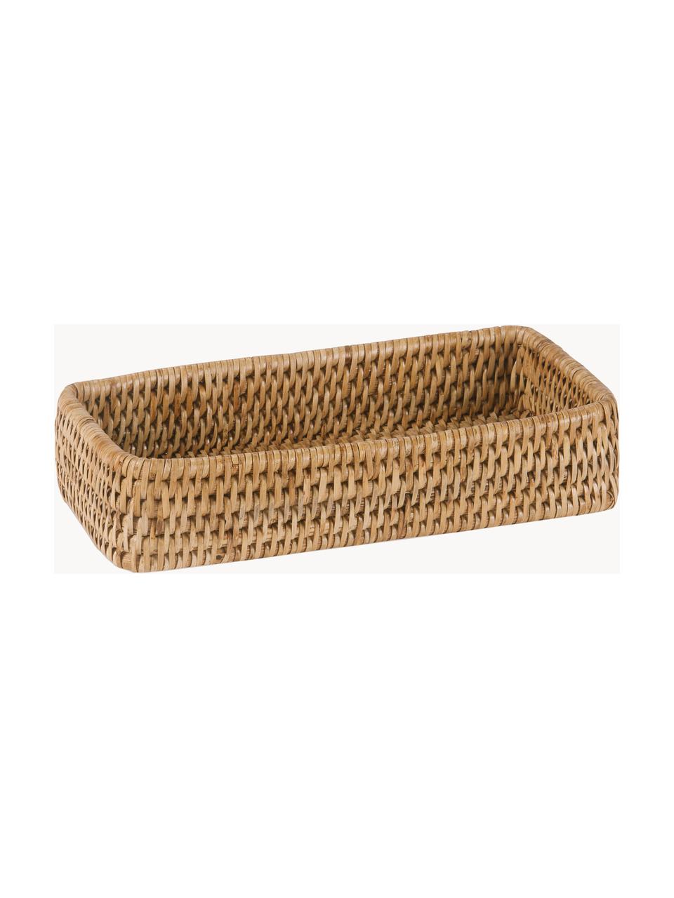 Handgefertigte Deko-Tabletts Güle aus Rattan, 2er-Set, Rattan, Beige, Set mit verschiedenen Grössen