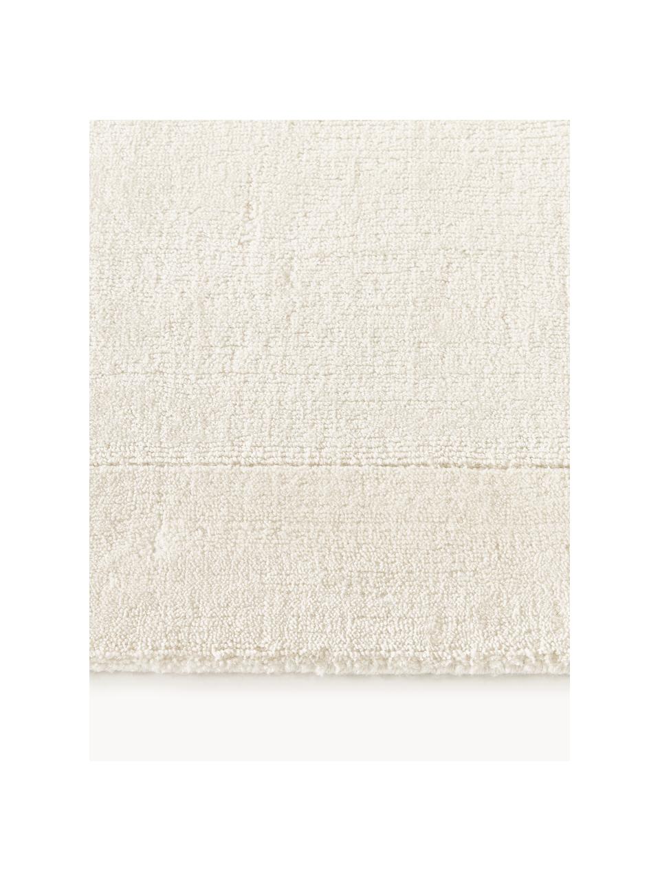 Tapis à poils courts Kari, 100 % polyester, certifié GRS, Blanc crème, larg. 80 x long. 250 cm