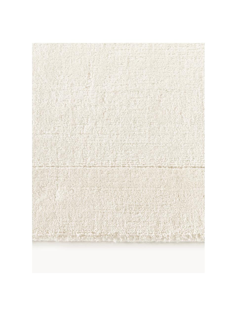 Tapis de couloir chatoyant Kari, 100 % polyester, certifié GRS, Blanc crème, larg. 80 x long. 250 cm