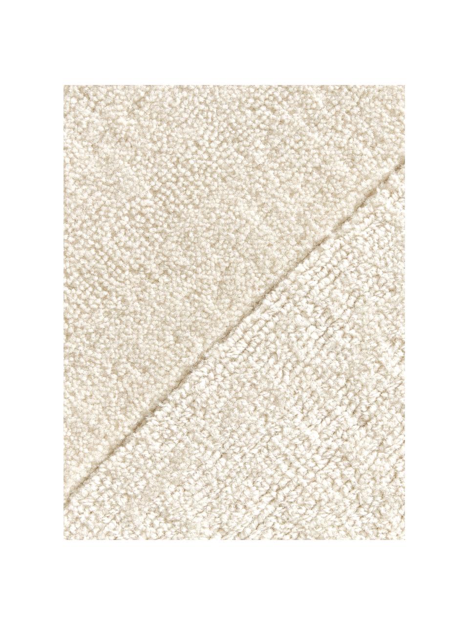 Alfombra corredor de pelo corto Kari, 100% poliéster con certificado GRS, Blanco crema, An 80 x L 250 cm