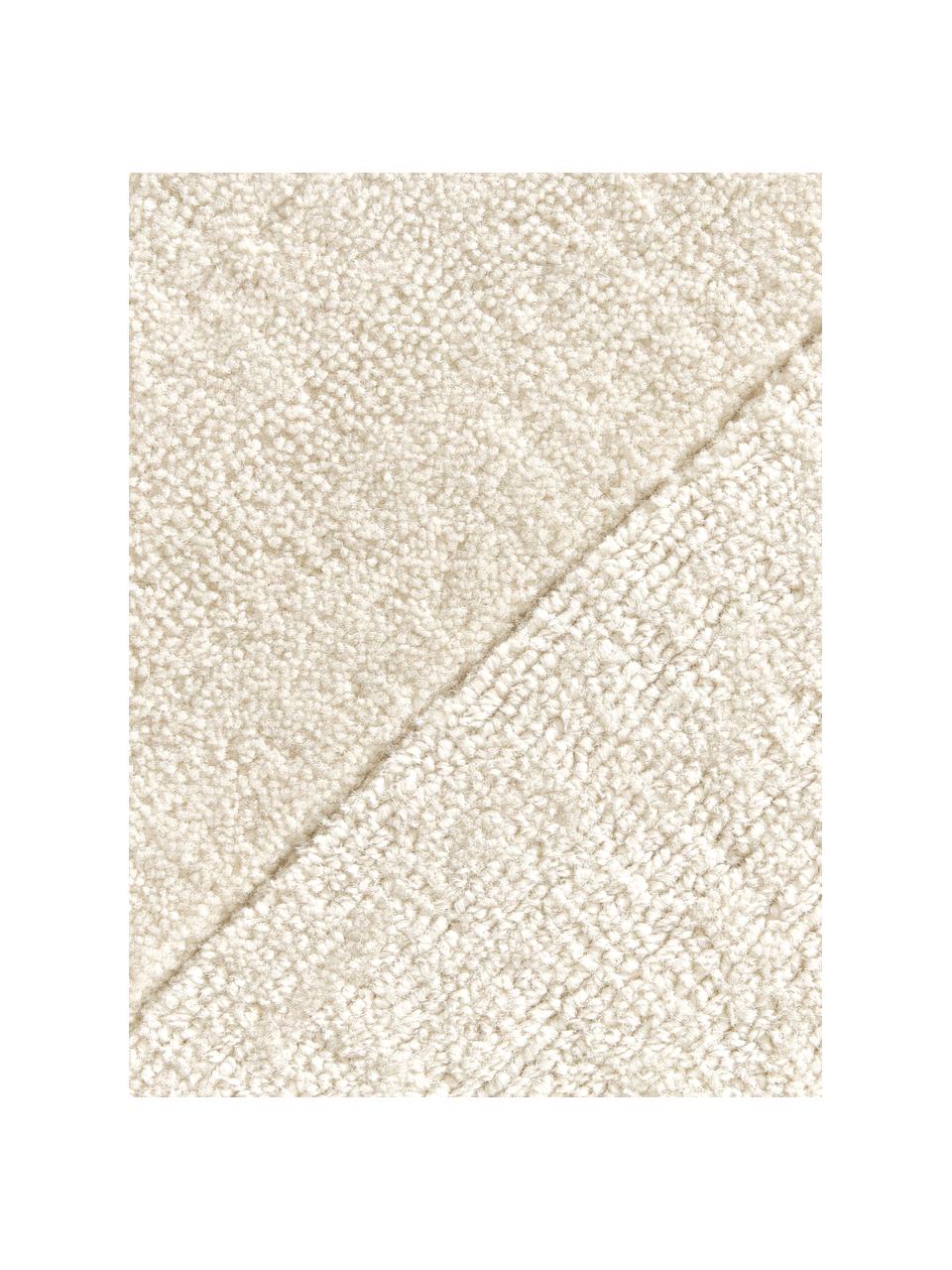 Tapis de couloir chatoyant Kari, 100 % polyester, certifié GRS, Blanc crème, larg. 80 x long. 250 cm