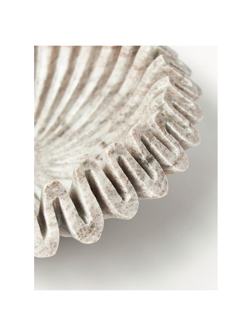 Handgefertigte Deko-Schale Santorini aus Marmor, Ø 31 cm, Marmor, Braun, marmoriert, Ø 31 x H 11 cm