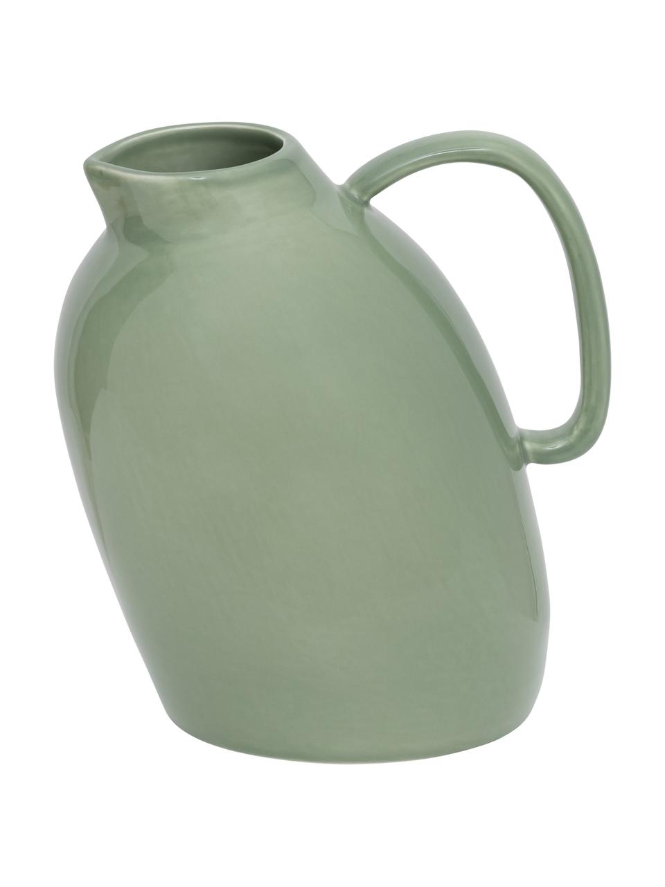 Ručne vyrobený džbán v organickom tvare Artisan, Zelená