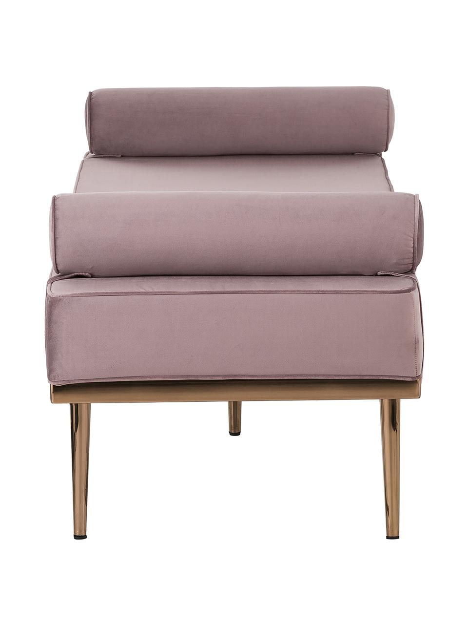 Lit de repos velours mauve Aurora, Velours mauve, larg. 180 x haut. 42 cm