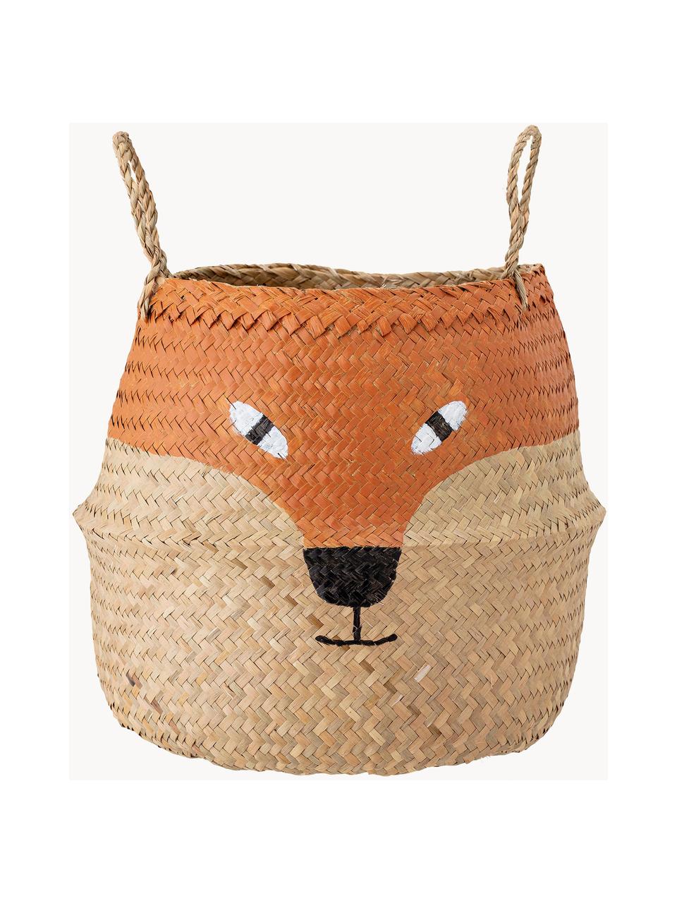 Opbergmand Fritse, Zeegraskleurig, Oranje, beige, zwart, wit, Ø 35 x H 40 cm