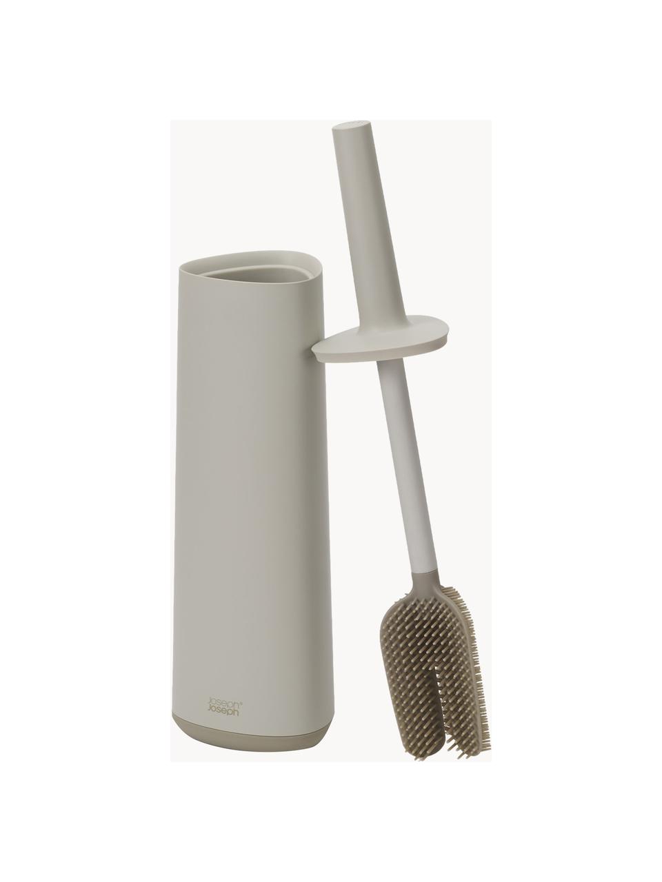 Brosse pour WC Flex, Plastique, Beige clair, larg. 11 x haut. 44 cm