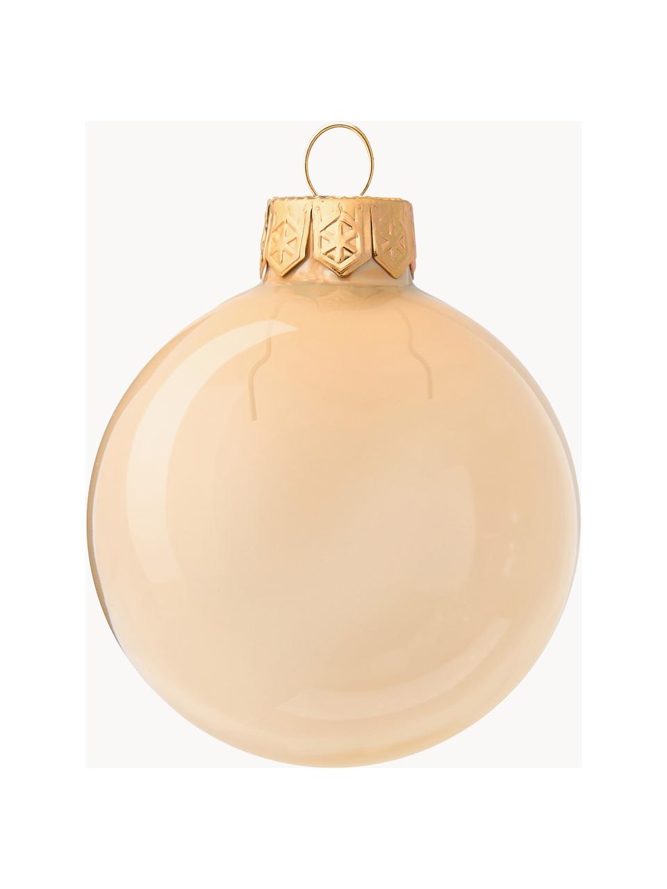 Boules de Noël Decoris, 42 élém., Verre, Doré, beige clair, Ø 7 cm