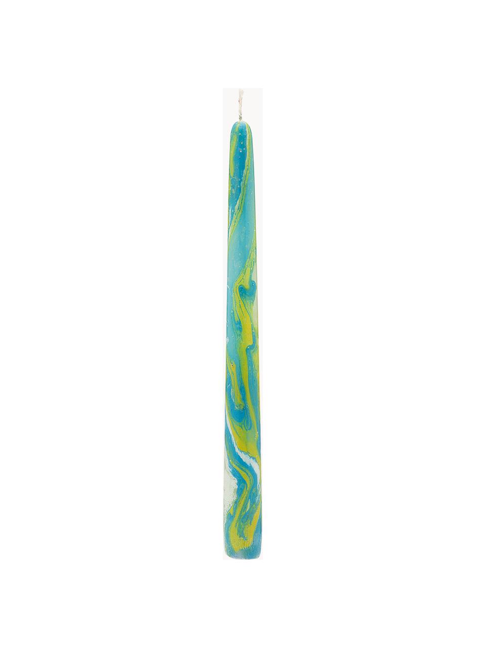 Candele a bastoncino Apple Melange 2 pz, Cera, Verde turchese, giallo, Alt. 26 cm