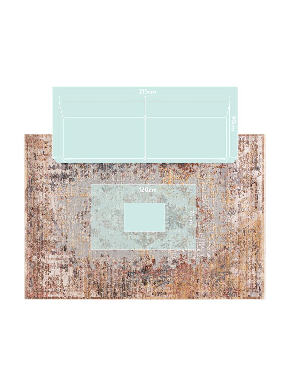 Teppich Valencia, Flor: Polyester, Beigetöne, Brauntöne, Grautöne, B 200 x L 290 cm (Größe L)