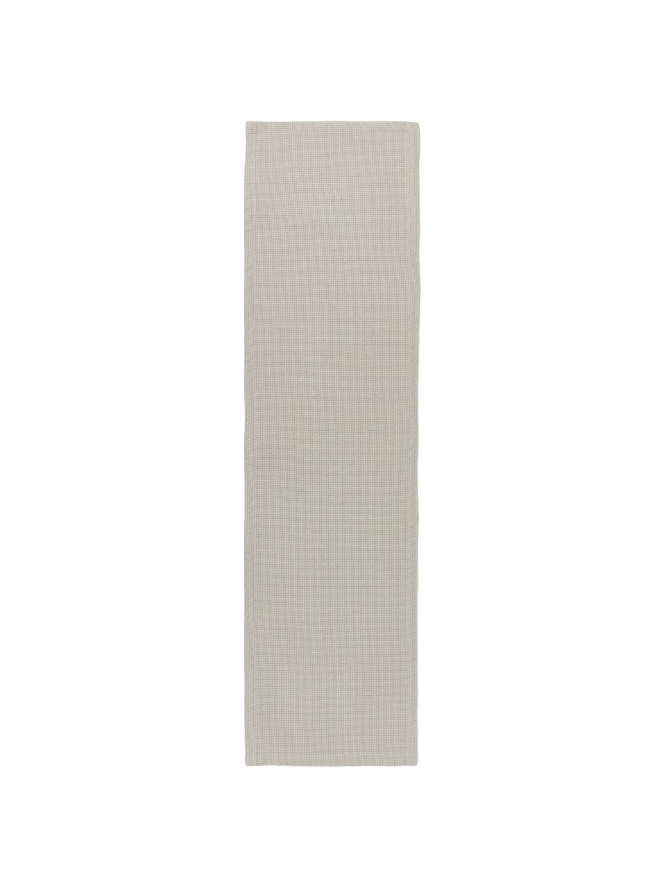 Chemin de table tissu gaufré taupe Kubo, Taupe